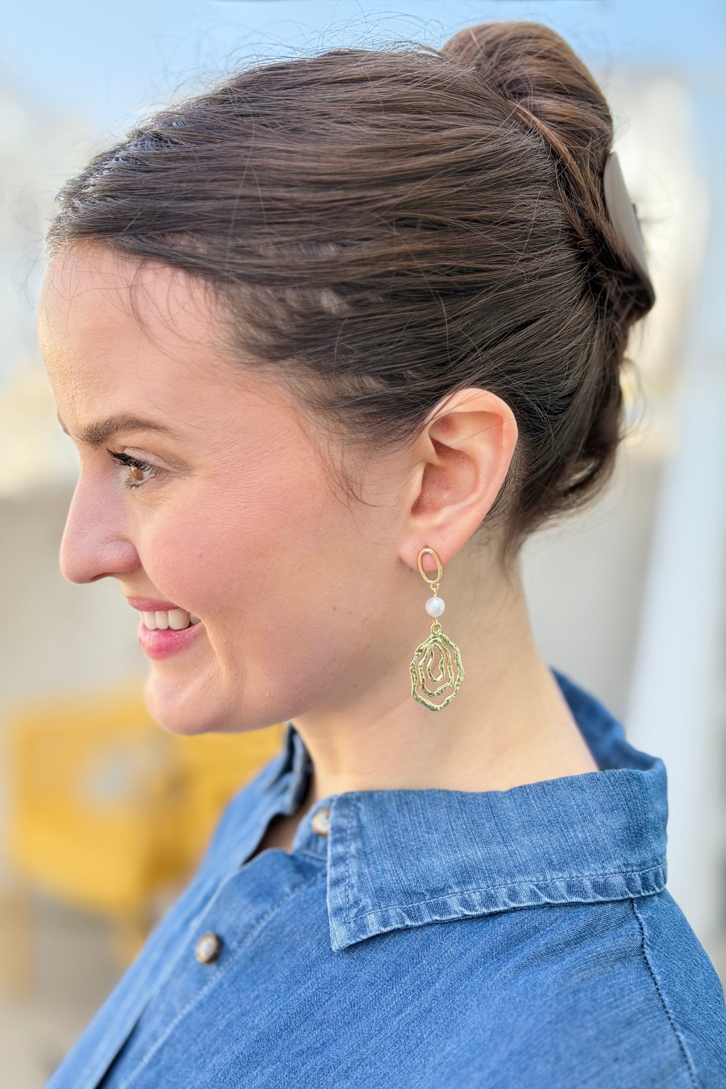 Baroque Style Pearl Drop Earrings