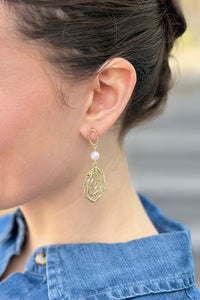 Baroque Style Pearl Drop Earrings