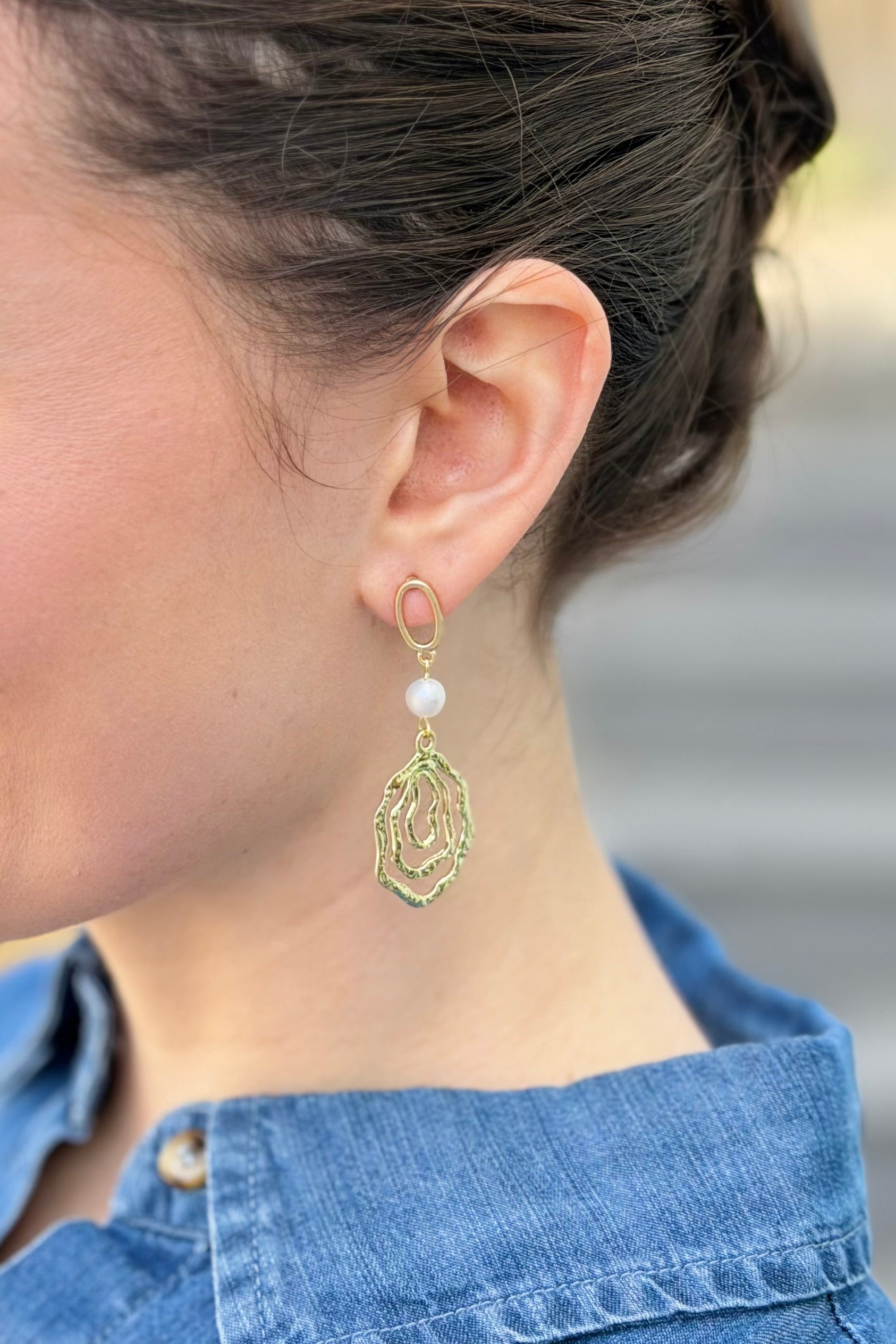 Baroque Style Pearl Drop Earrings