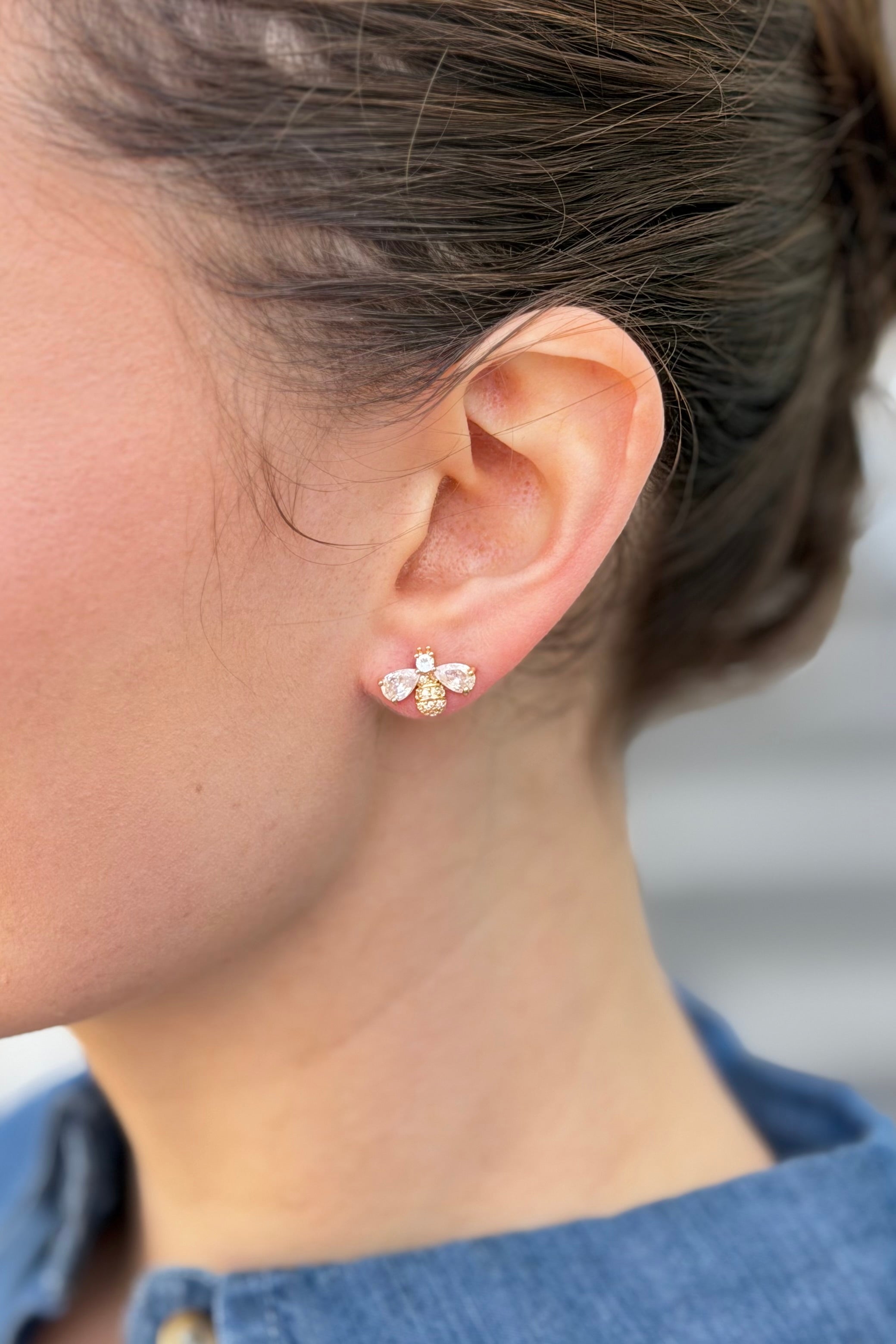 Miniature Bee Stud Earrings