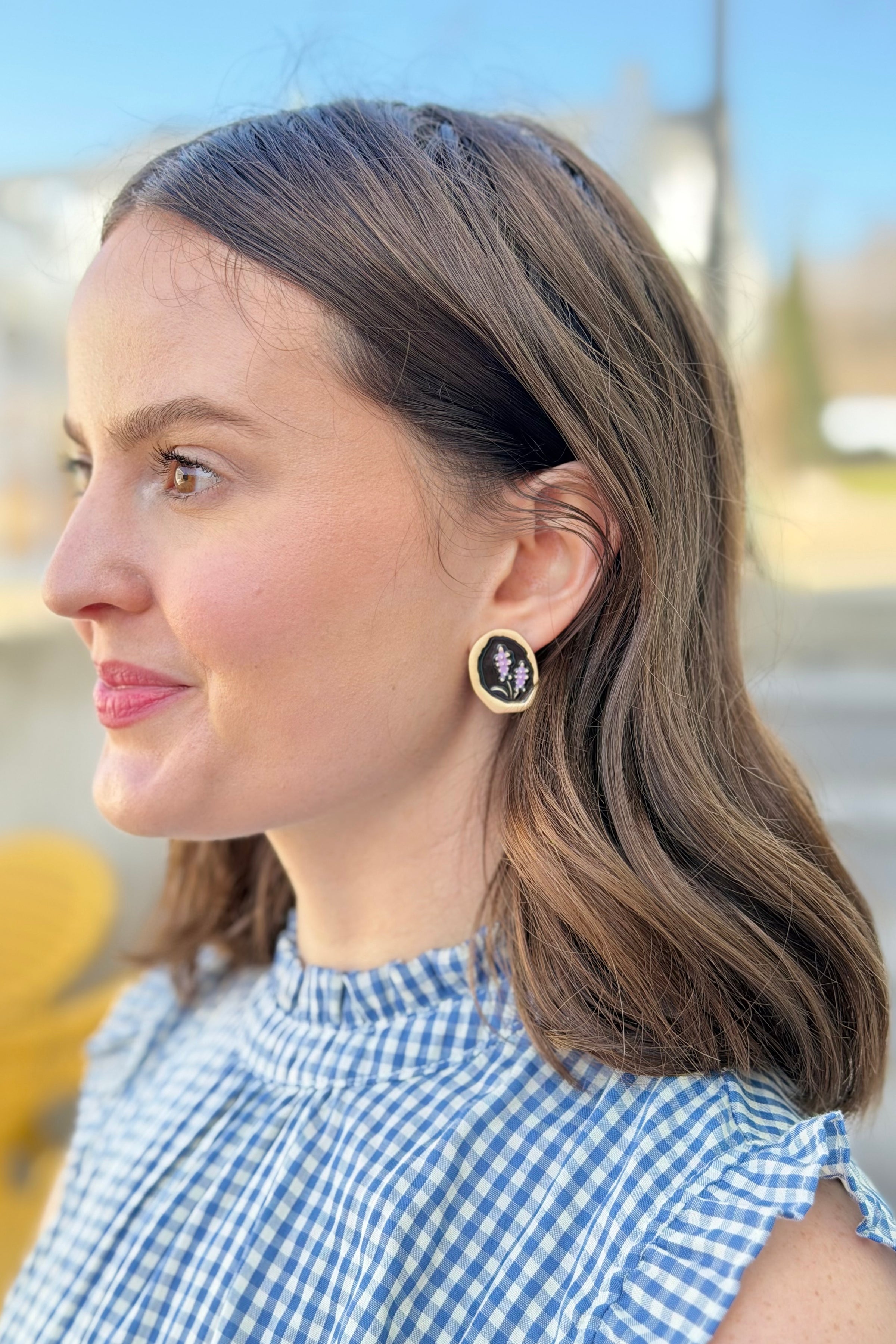 Artistic Lavender Drop Earrings