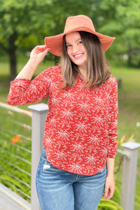 Braided Tassel Fedora Hat - Rust