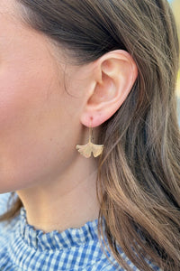 Artistic Ginkgo Leaf Drop Earrings