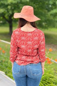 Floral Sleeve Print Top