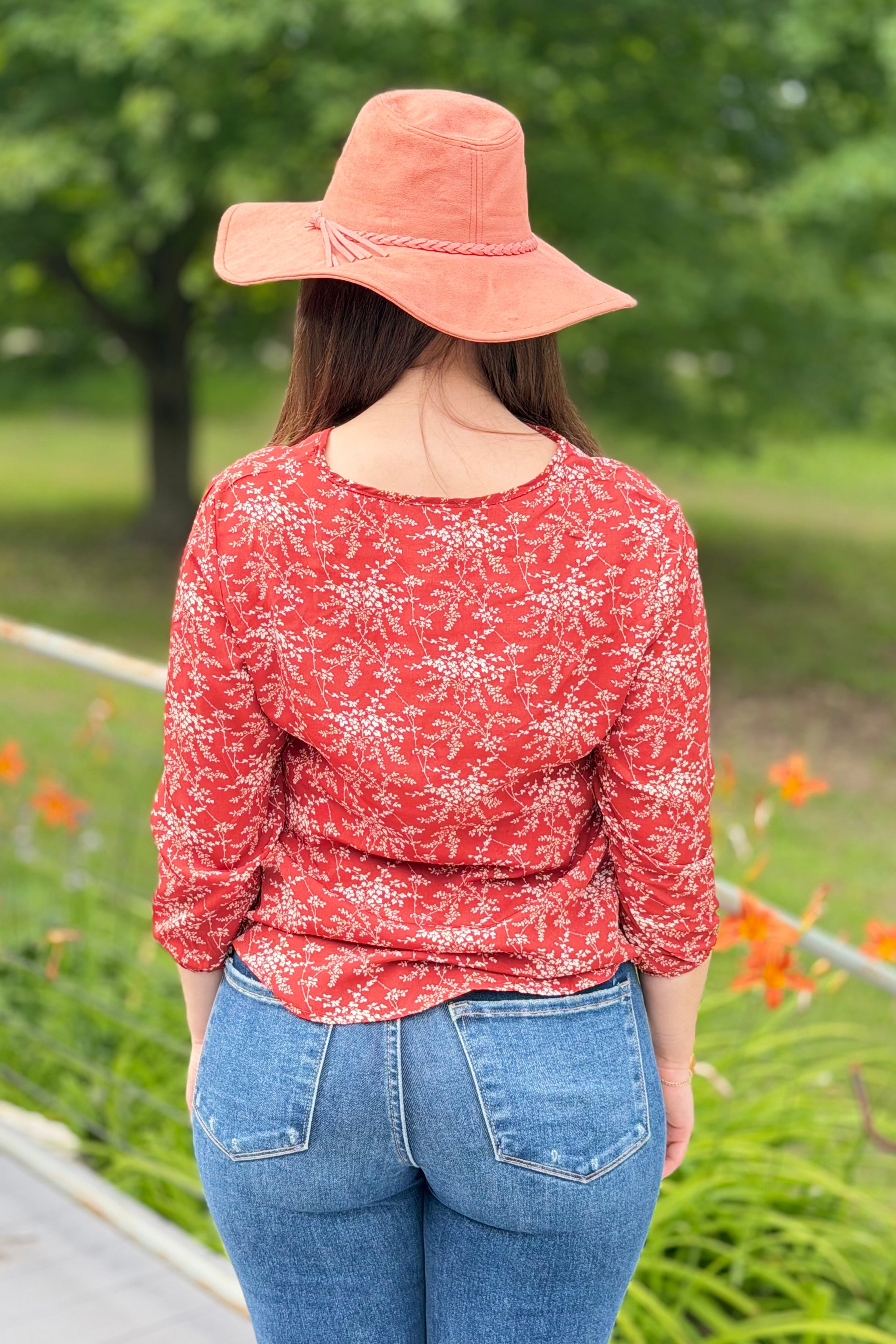 Floral Sleeve Print Top