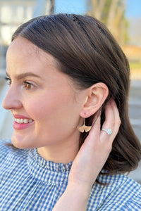 Artistic Ginkgo Leaf Drop Earrings