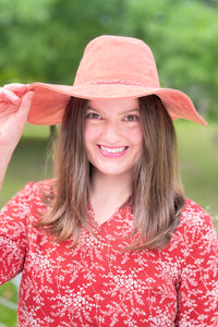 Braided Tassel Fedora Hat - Rust
