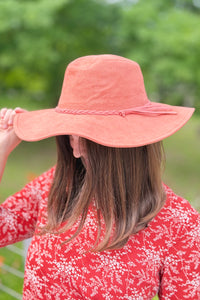 Braided Tassel Fedora Hat - Rust