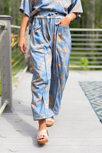Camo Print Lounge Pants - Blue