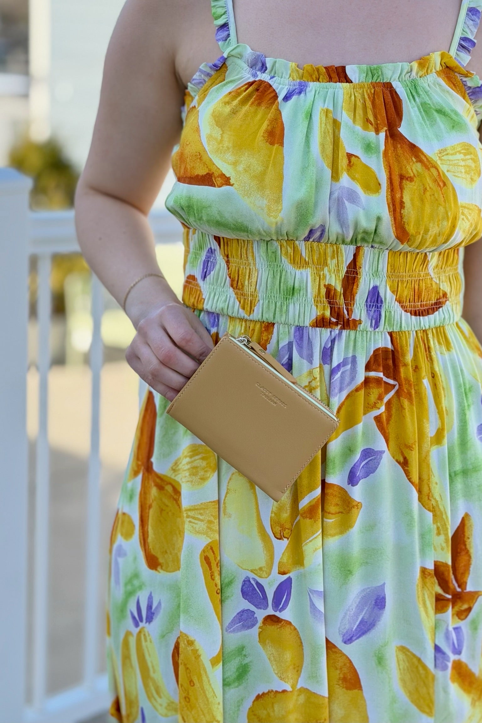 Printed Rayon Challie Maxi Dress - Green
