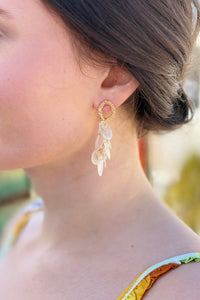 French Style Shell Tassel Drop Earrings