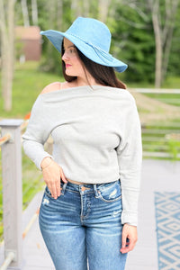 Braided Tassel Fedora Hat - Blue