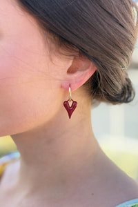 Elegant Heart Design Earrings