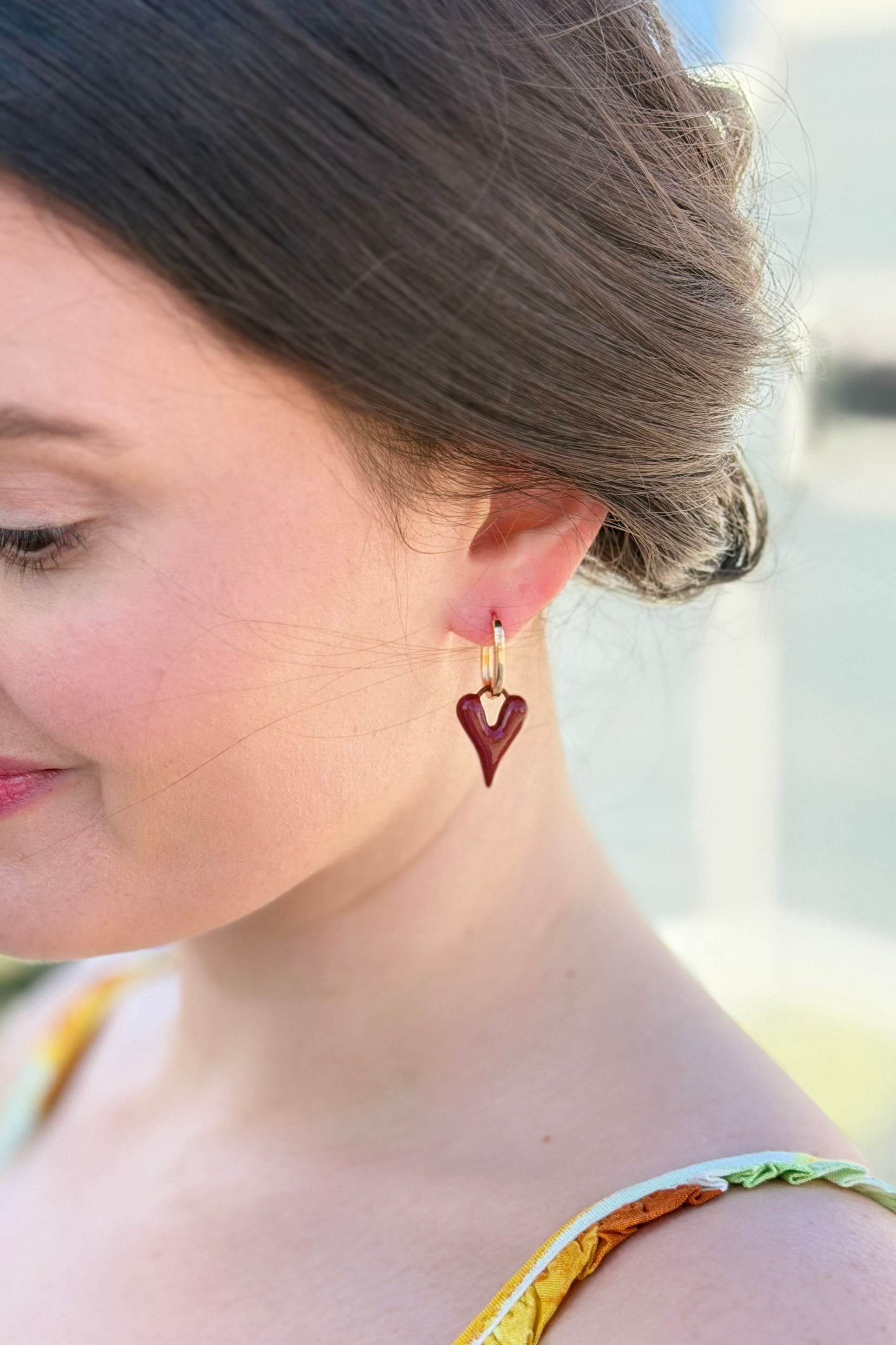Elegant Heart Design Earrings