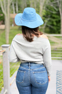 Lula Off Shoulder Top - Grey