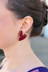 Exaggerated Heart Design Earrings