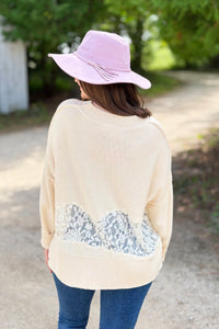 Braided Tassel Fedora Hat - Mauve