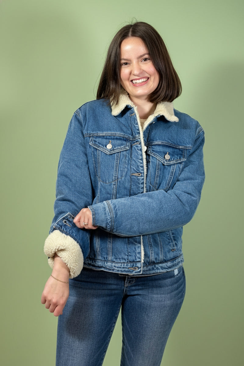 Sherpa Lined Jean Trucker Jacket