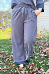Cloudknit Colorblock Pants - Charcoal