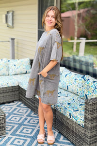 Cheetah Print Dress - Ash