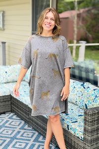 Cheetah Print Dress - Ash