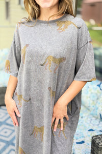 Cheetah Print Dress - Ash