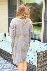 Cheetah Print Dress - Ash