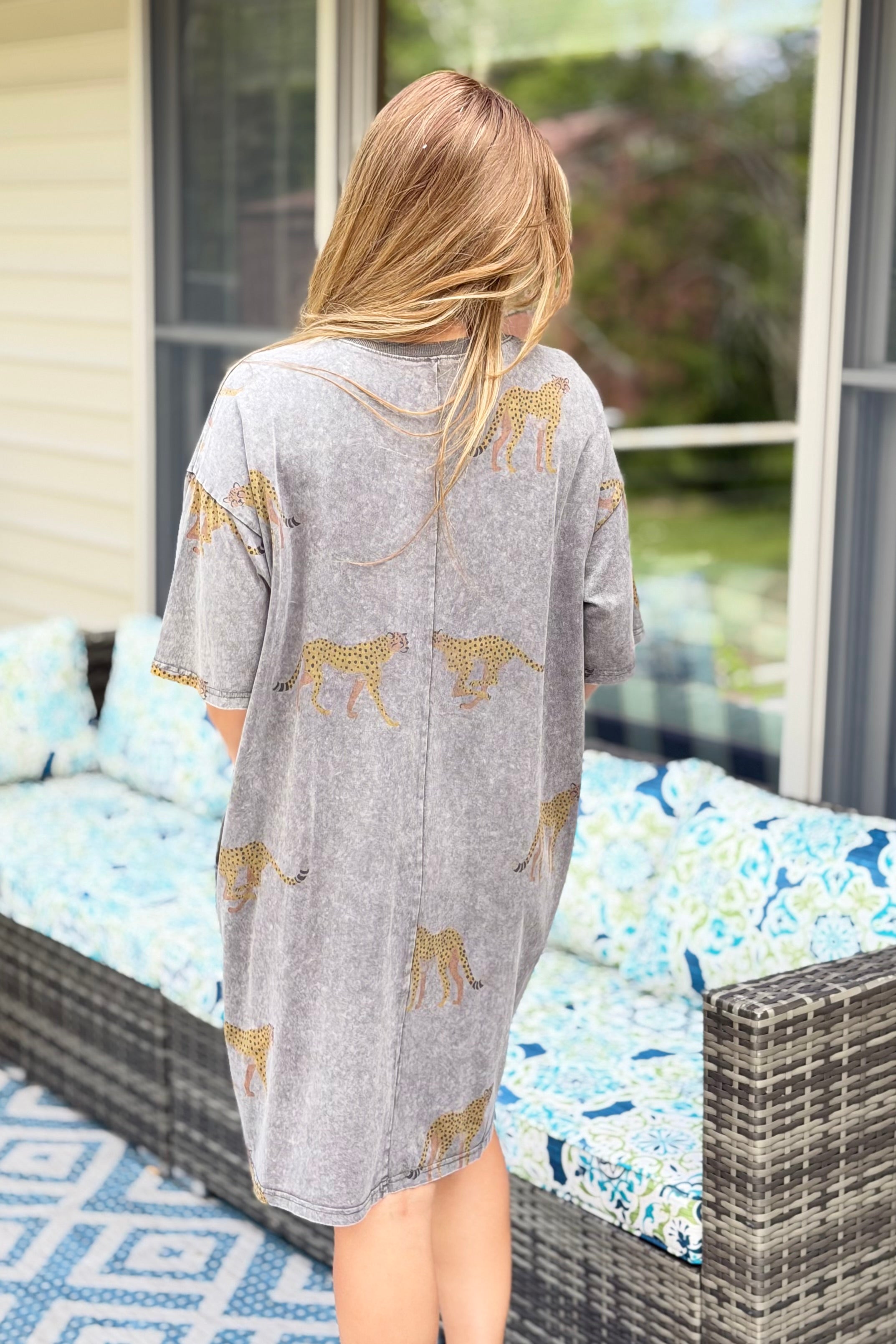 Cheetah Print Dress - Ash