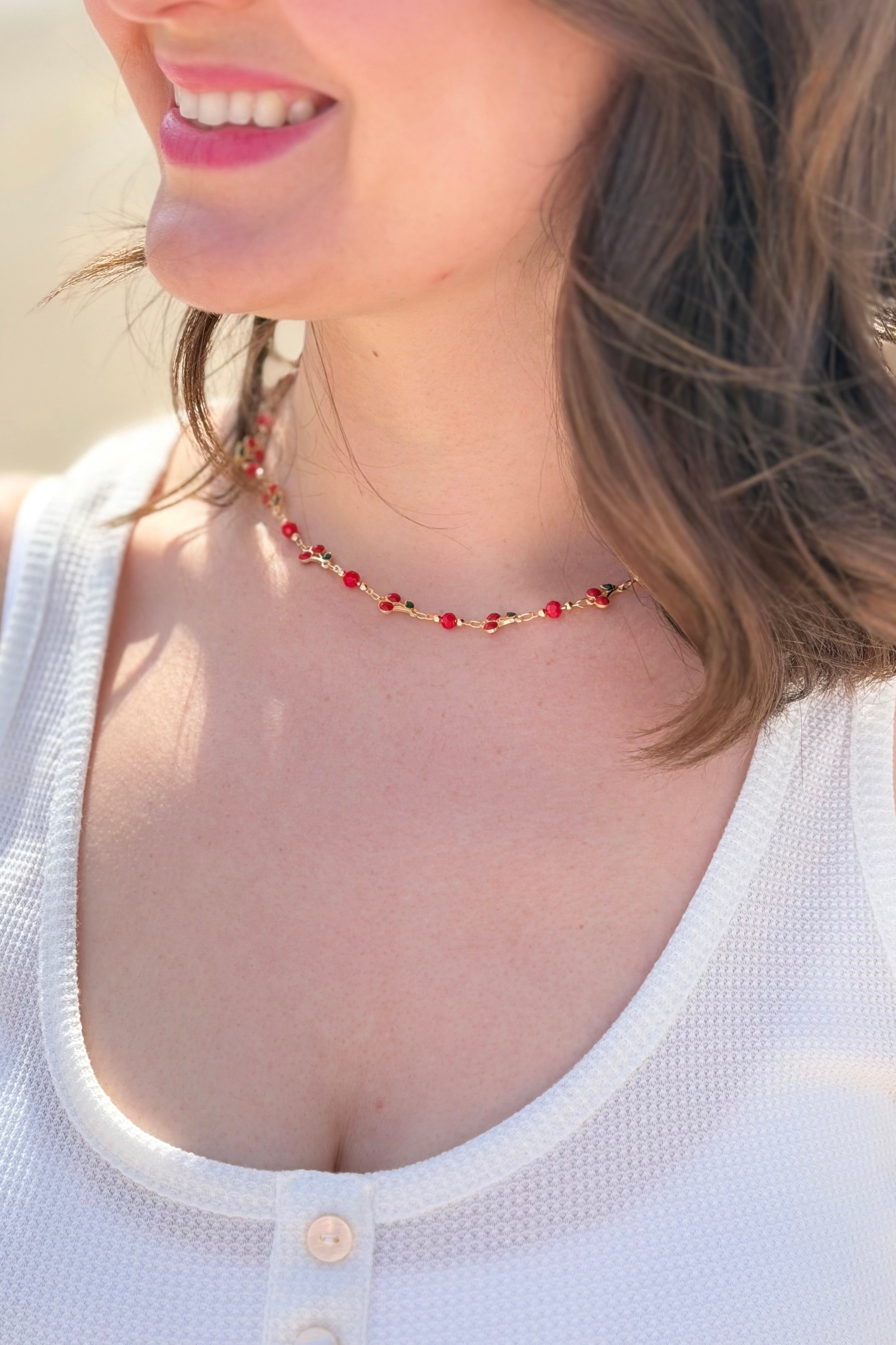 Cherry Link Necklace