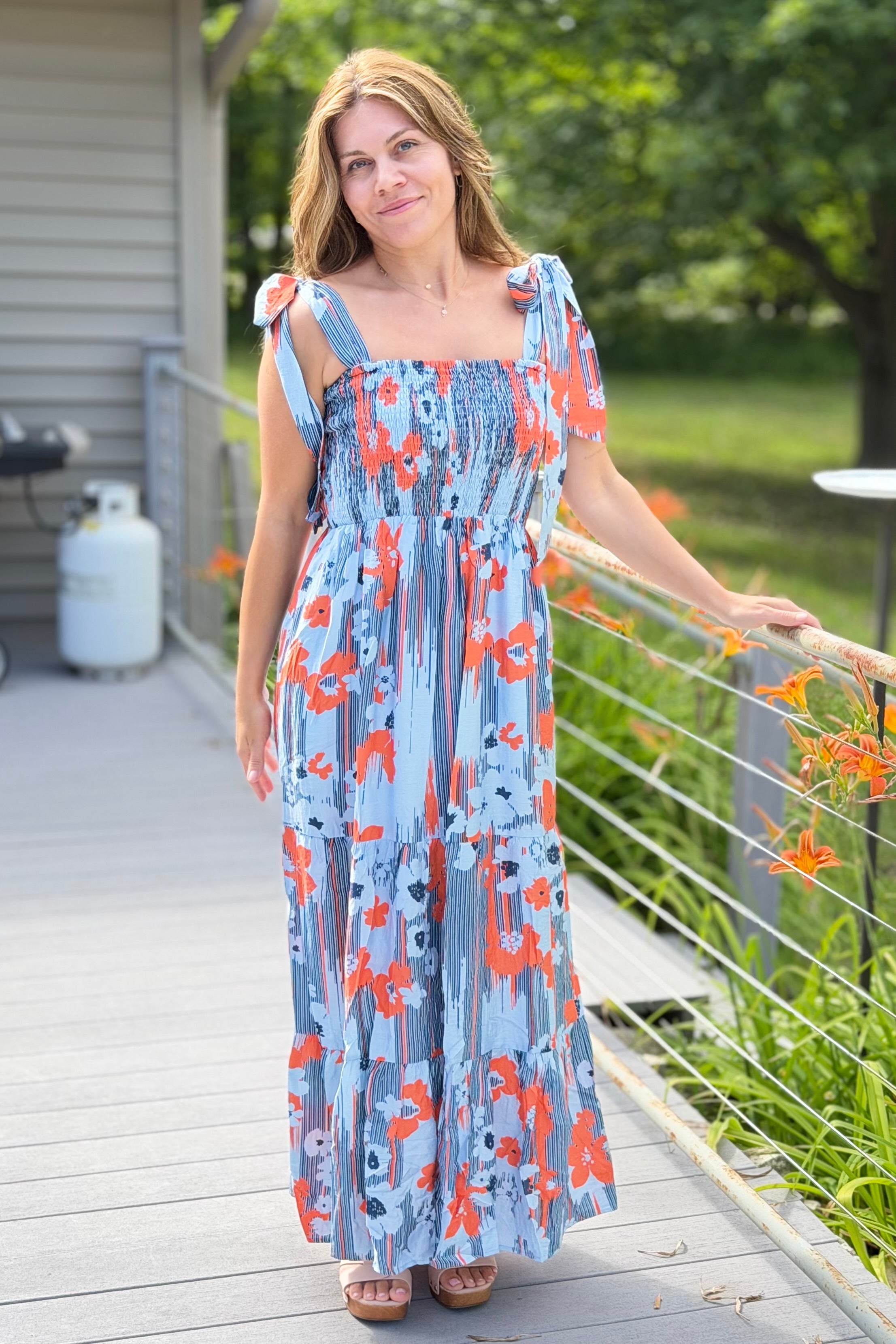 Kaelani Printed Tiered Dress