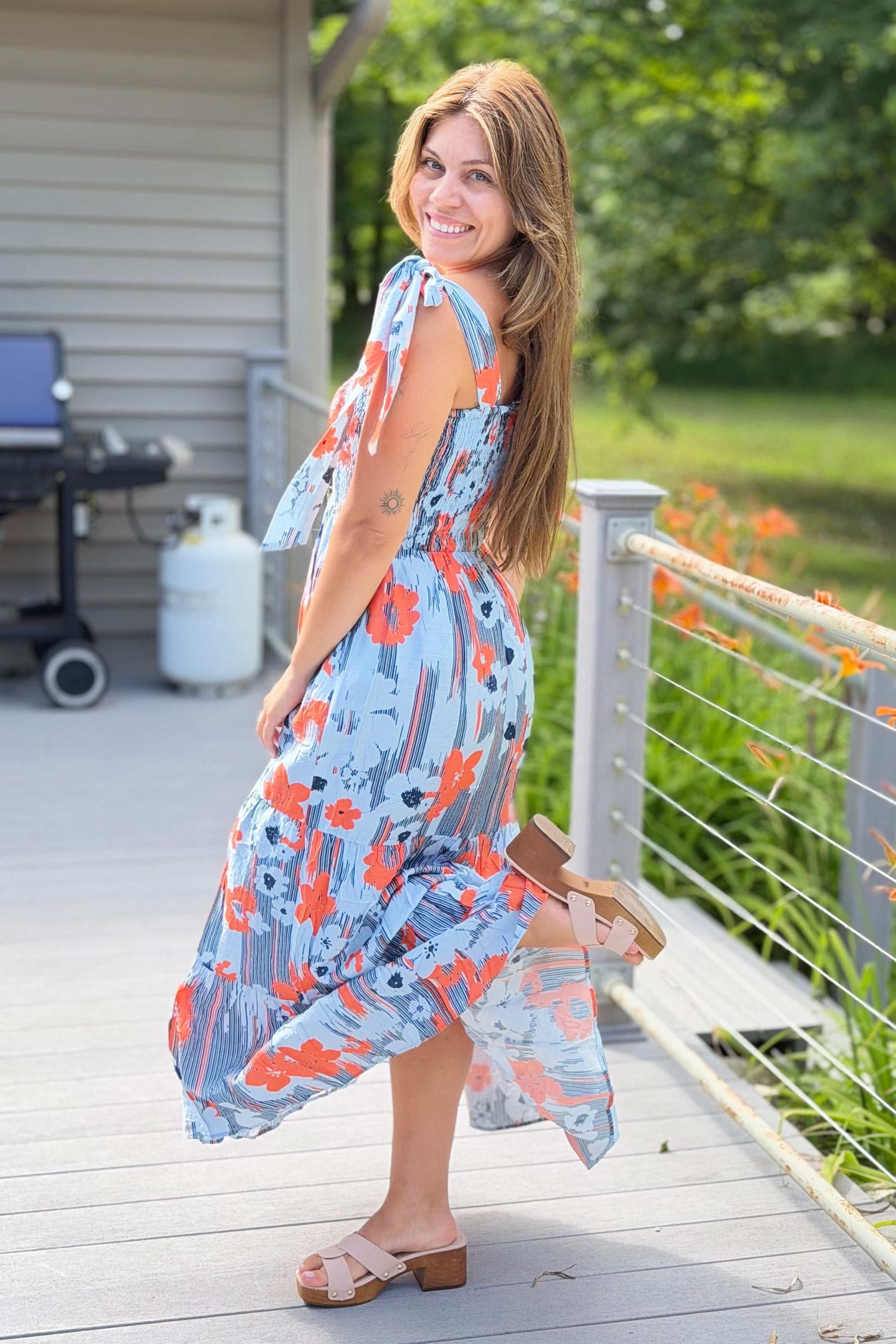 Kaelani Printed Tiered Dress