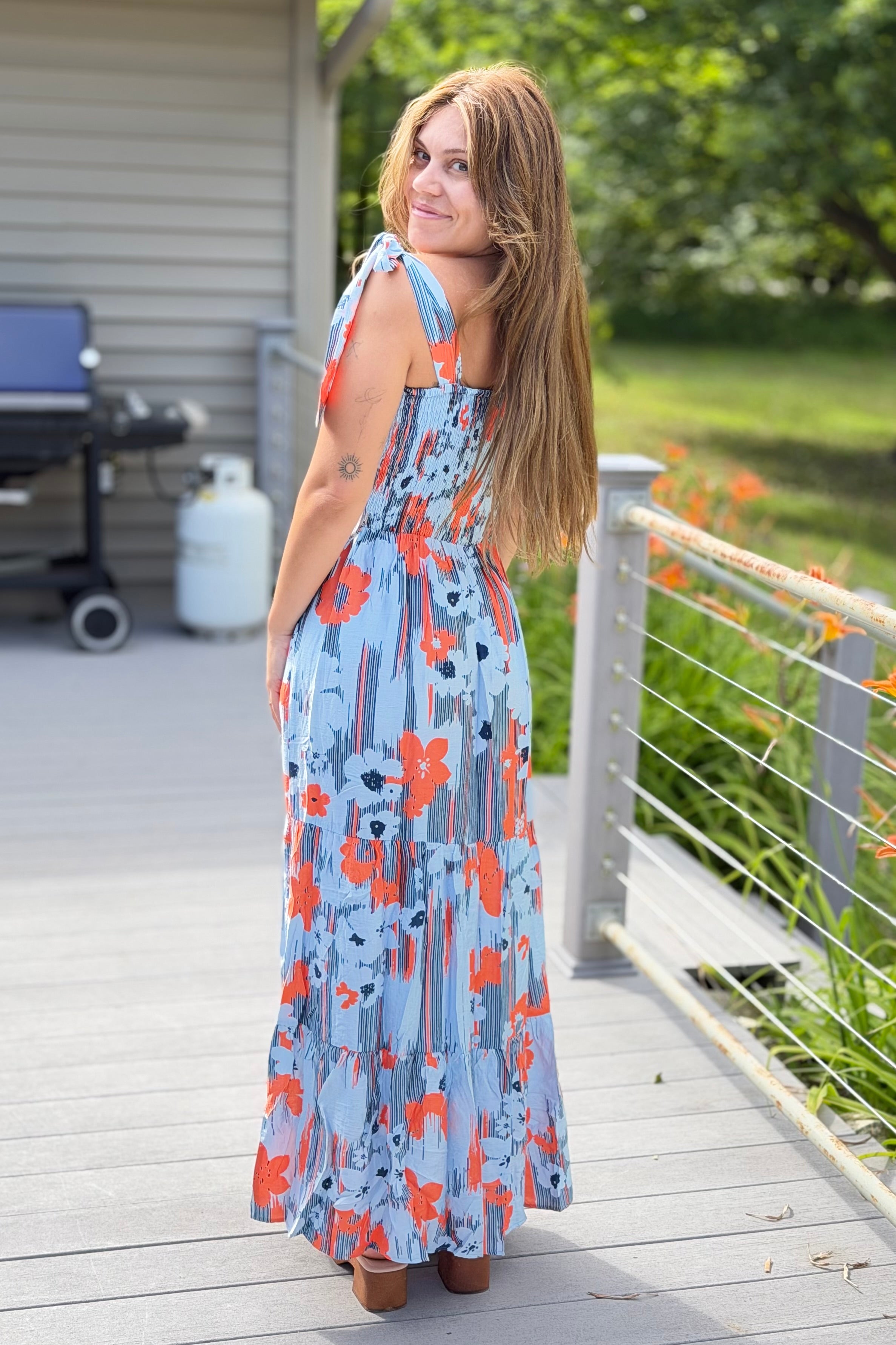 Kaelani Printed Tiered Dress