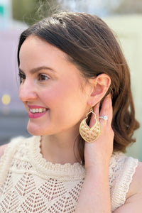 Gold Arabesque Drop Earrings