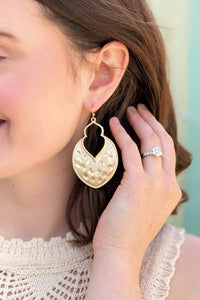 Gold Arabesque Drop Earrings