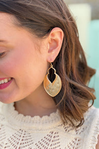 Gold Arabesque Drop Earrings
