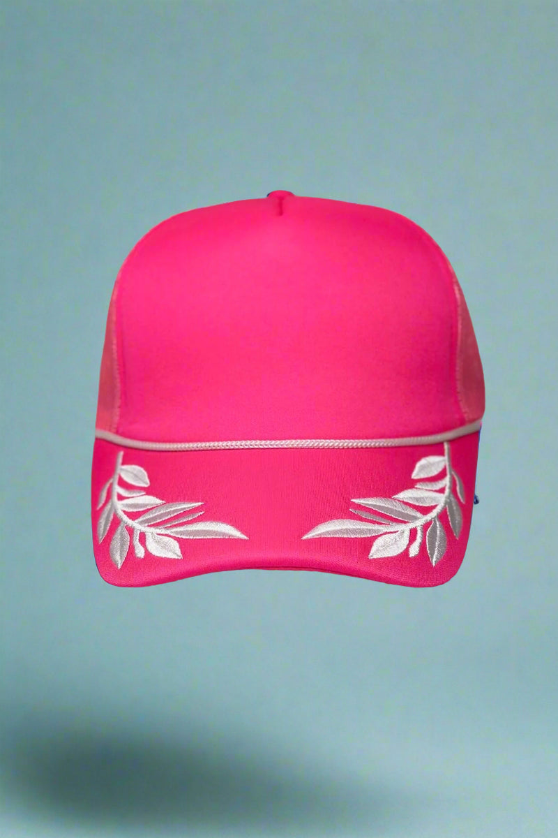 Vibes Neon Pink Captain Foam Trucker