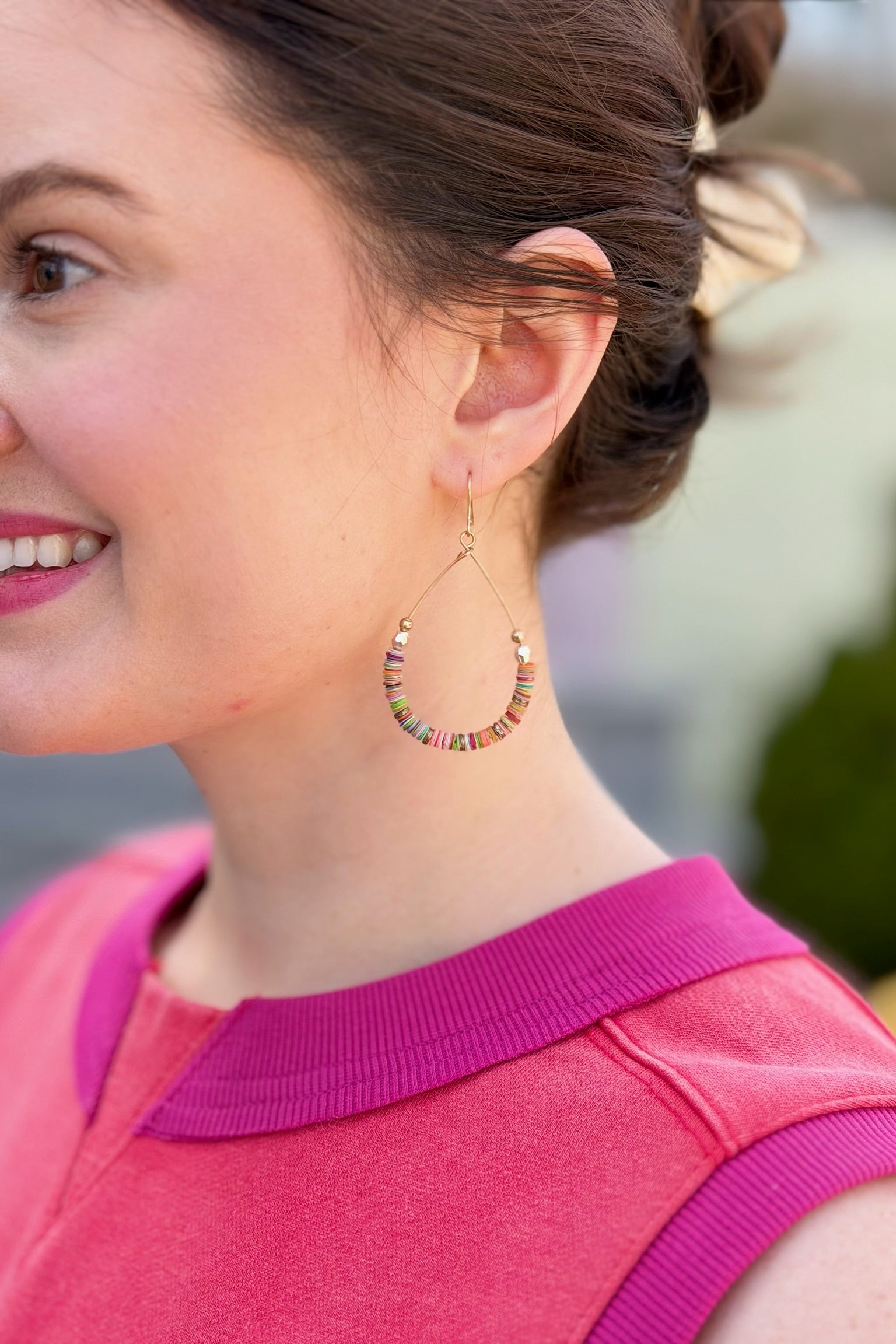 Boho Pastels Teardrop Earrings