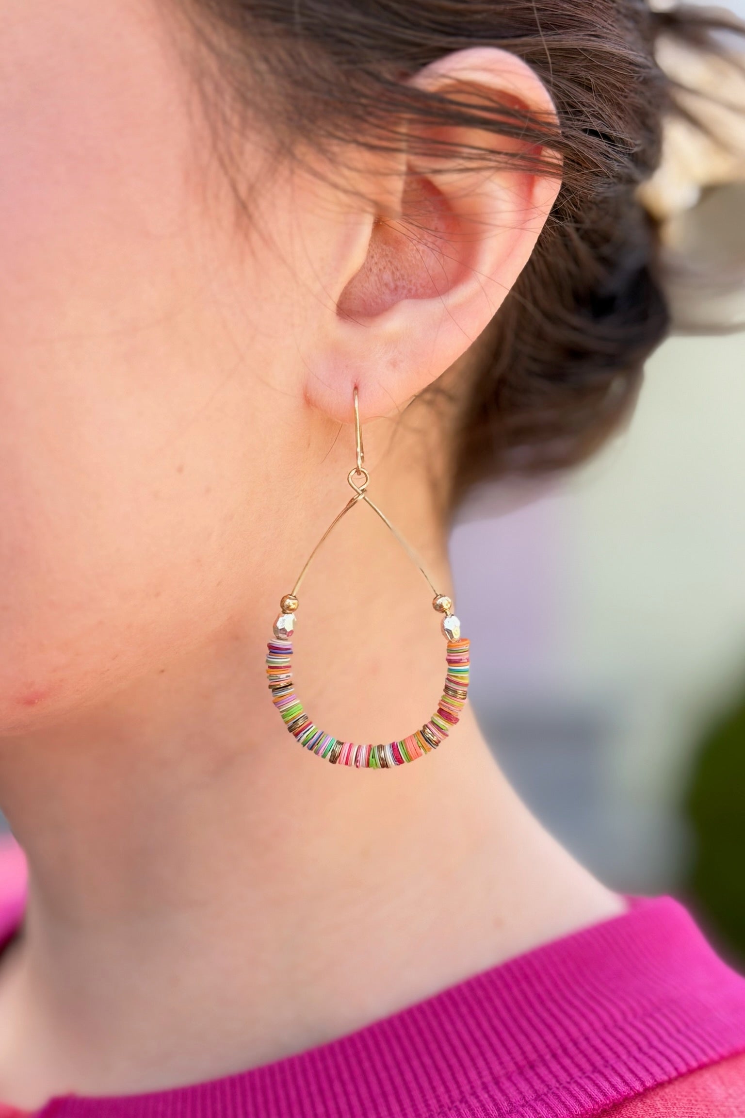 Boho Pastels Teardrop Earrings