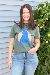 Shenanigan Pigeon T-Shirt - Moss