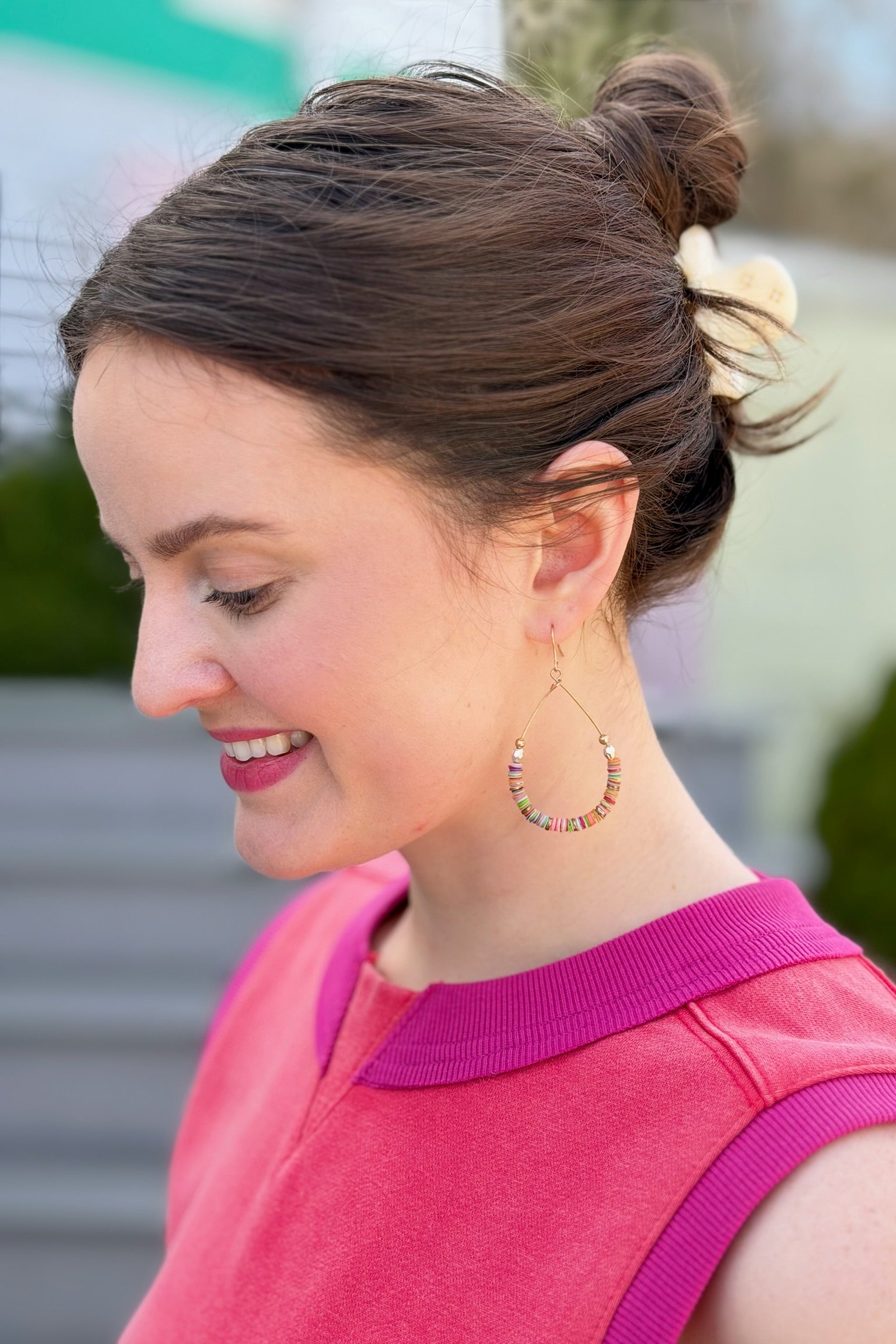 Boho Pastels Teardrop Earrings
