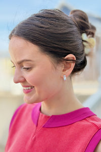 Sweet Cherry Mini Hoop Earrings