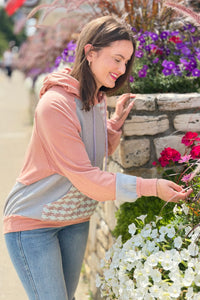 Color Mix Mineral Wash Top - Dusty Coral
