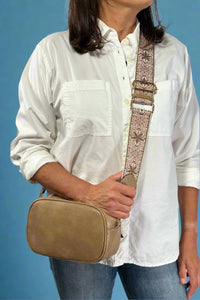Boho Guitar Strap Crossbody - Mocha
