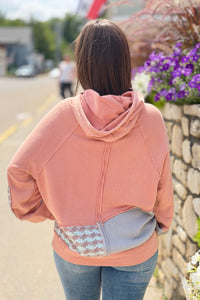 Color Mix Mineral Wash Top - Dusty Coral
