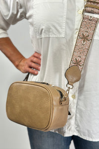 Boho Guitar Strap Crossbody - Mocha