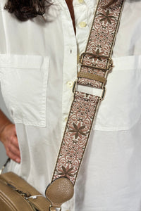 Boho Guitar Strap Crossbody - Mocha