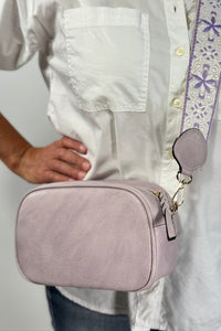 Boho Guitar Strap Crossbody - Lavender