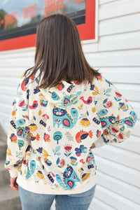 Zip Up Hoodie - Whimsical