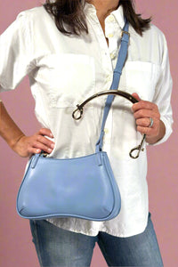 Brisbane Shaped Crossbody -  Dusty Blue