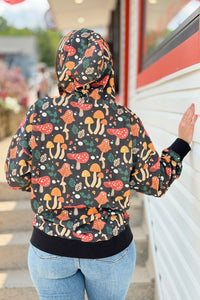 Zip Up Hoodie - Whimsical Mushroom